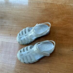 CROCS Kids Shimmer Sandals - Silver